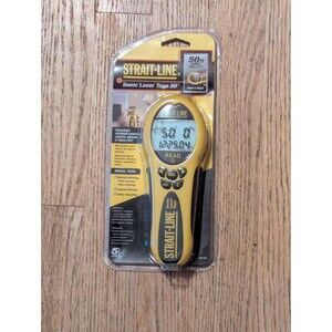 Strait-Line Sonic Laser Tape 50 Ft Range 6041401 Yellow Digital Quick-Measuring
